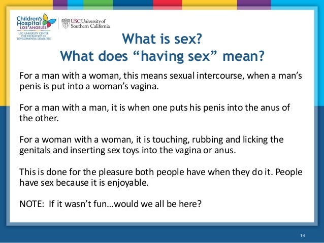 What does sex mean to a man